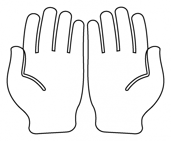 Palms Up Together Emoji coloring page image