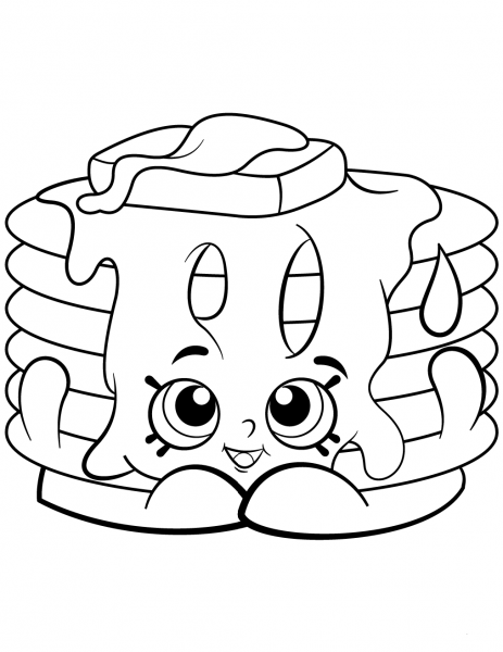 Pamela Pancake Shopkin coloring page image
