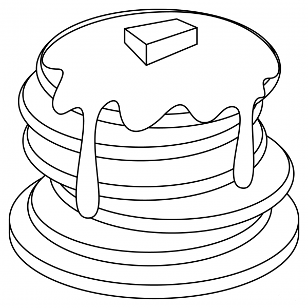Pancakes coloring page image