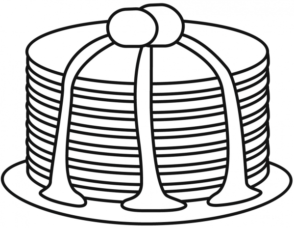 Pancakes coloring page image