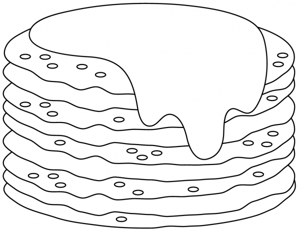 Pancakes coloring page image