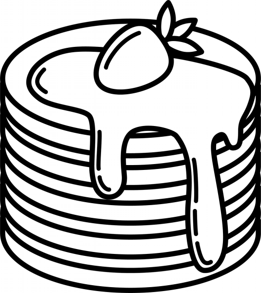 Pancakes coloring page image