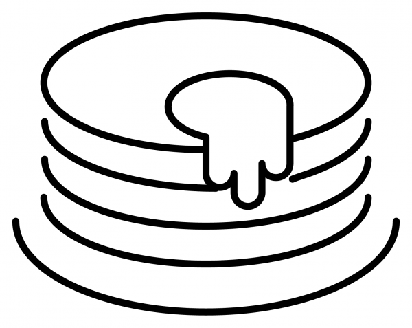 Pancakes Emoji coloring page image