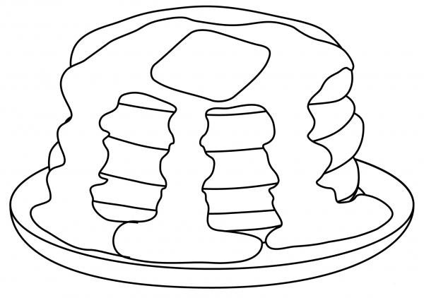 Pancakes Emoji coloring page image