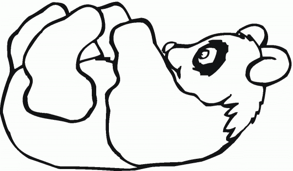 Panda 10 coloring page image