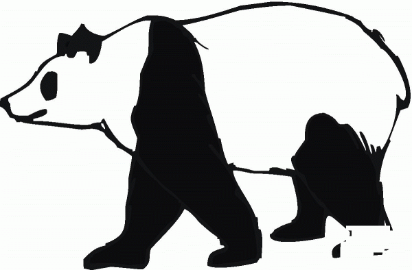 Panda 12 coloring page image