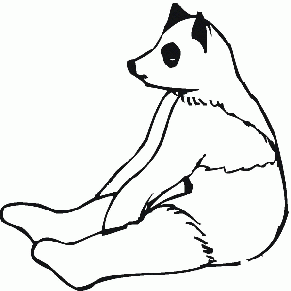 Panda 13 coloring page image