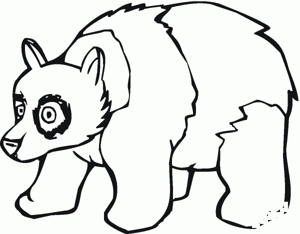 Panda 14 coloring page image