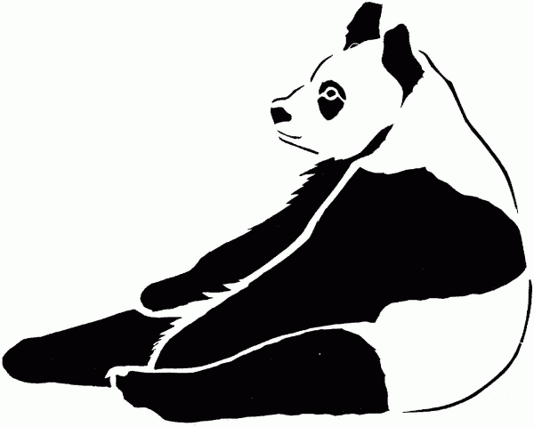 Panda 2 coloring page image
