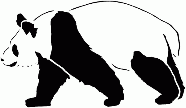 Panda 3 coloring page image