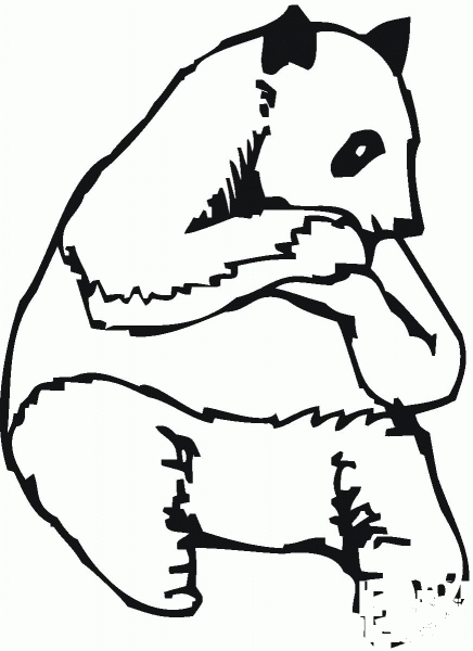 Panda 8 coloring page image
