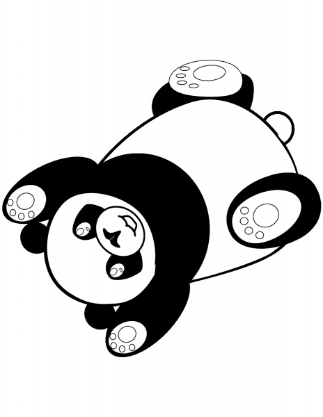 Panda coloring page image