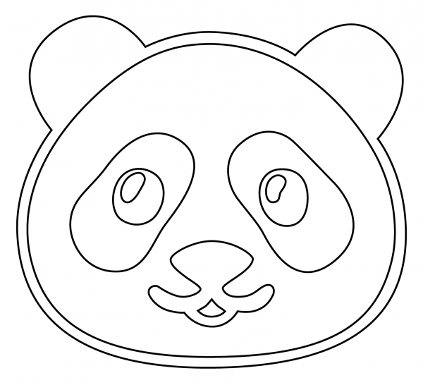 Panda Emoji coloring page image
