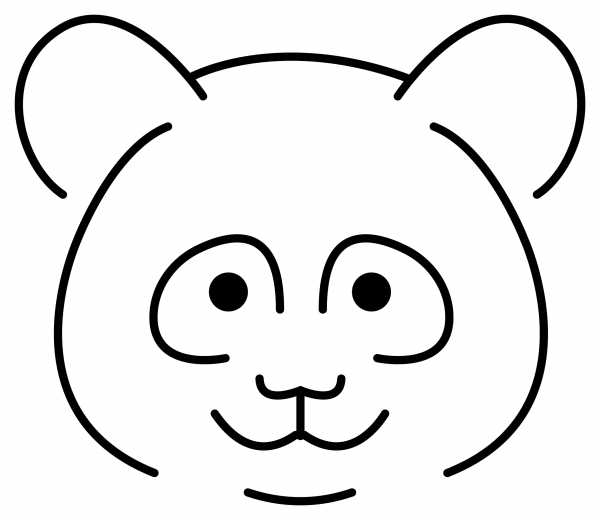 Panda Emoji coloring page image