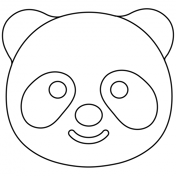 Panda Emoji coloring page image