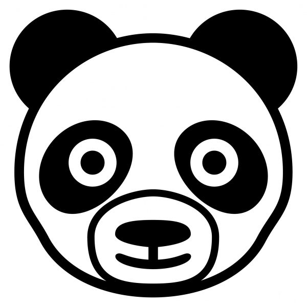 Panda Emoji coloring page image