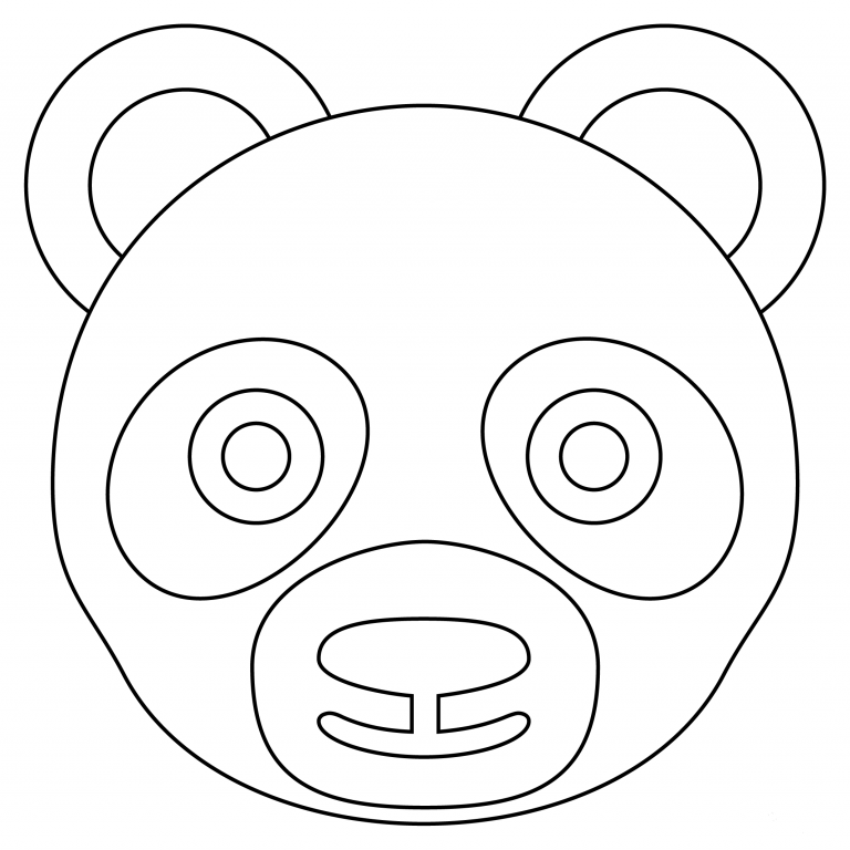 Panda Face coloring page - ColouringPages