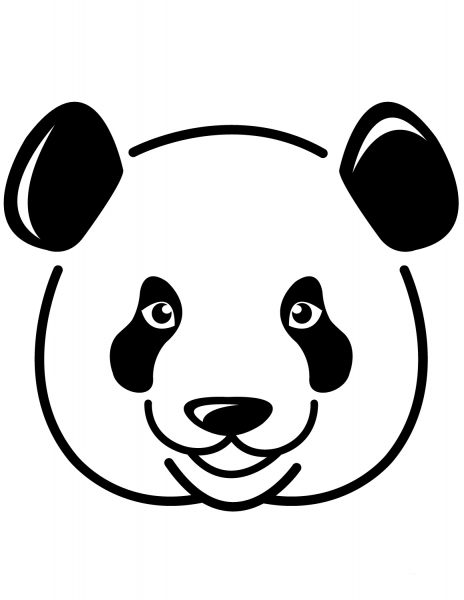 Panda’s Face coloring page image