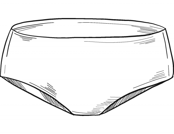 Panties coloring page image