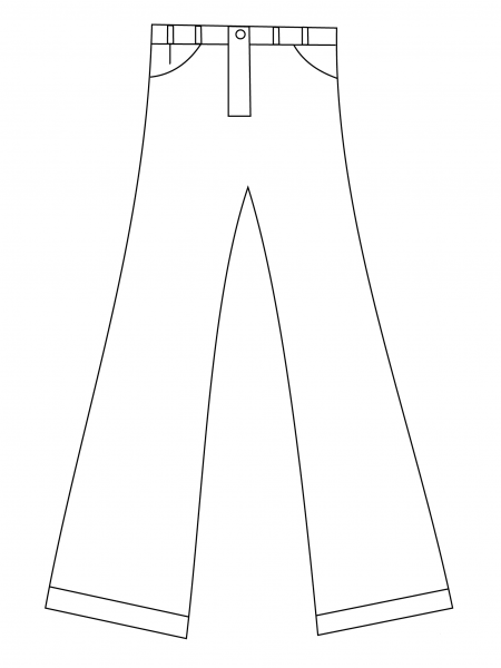 Pants coloring page image