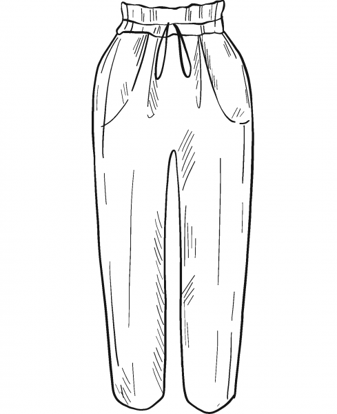 Pants coloring page image