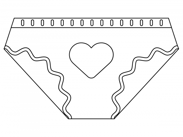 Panty coloring page image