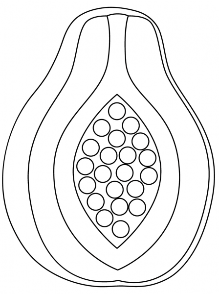 Papayas coloring page image