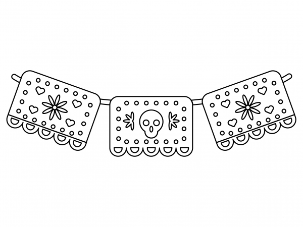 Papel Picado coloring page image