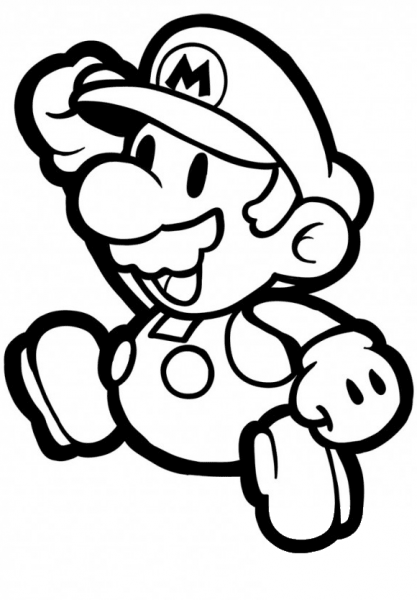 Paper Mario coloring page image