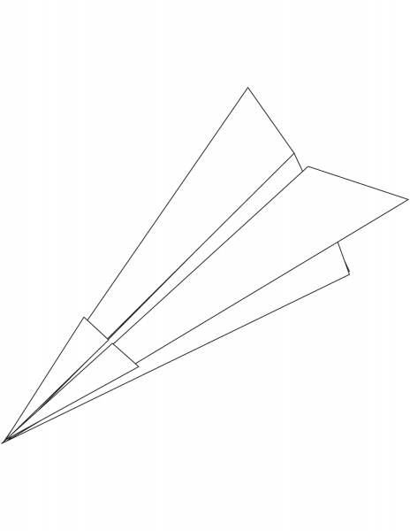 Paper Plane coloring page image