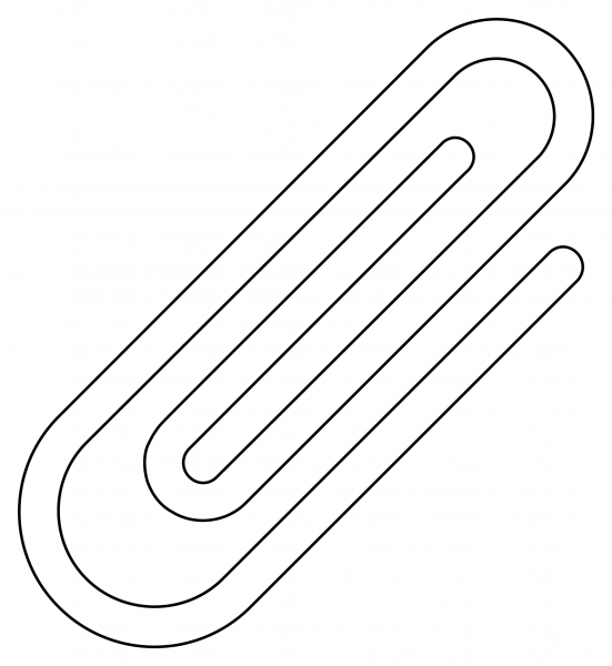 Paperclip coloring page image