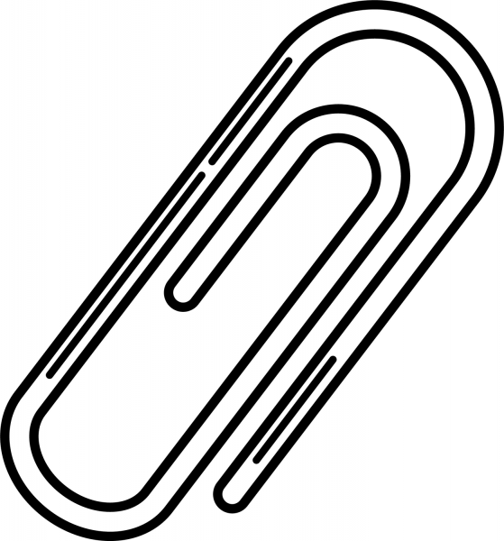 Paperclip coloring page image