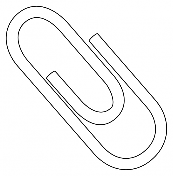 Paperclip Emoji coloring page - ColouringPages