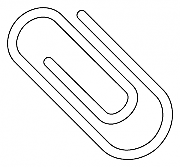 Paperclip Emoji coloring page - ColouringPages