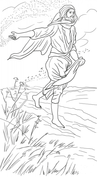 Parable of the Sower coloring page image