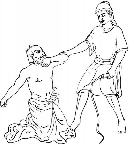 Parable of the unforgiving servant coloring page image