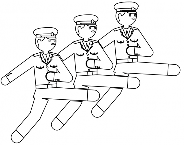 Parade coloring page image