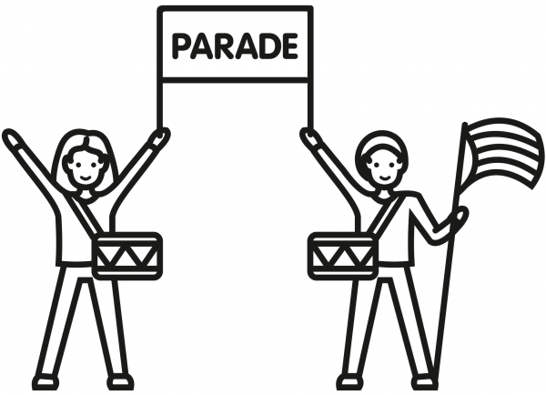Parade coloring page image