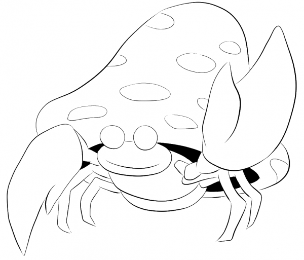 Parasect coloring page image