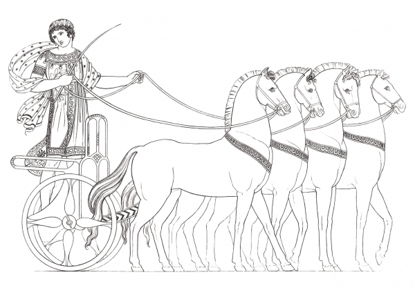Paris in the Quadriga coloring page image