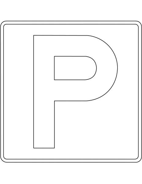 “Parking Place” Sign in Finland coloring page image
