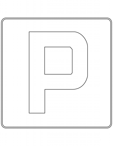 “Parking Place” Sign in Poland coloring page image