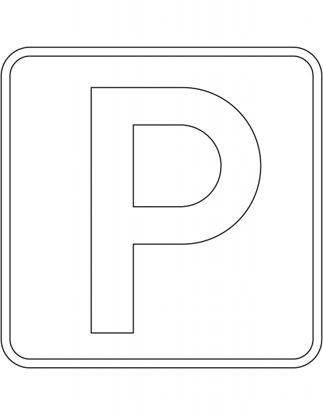 “Parking Place” Sign in Portugal coloring page image