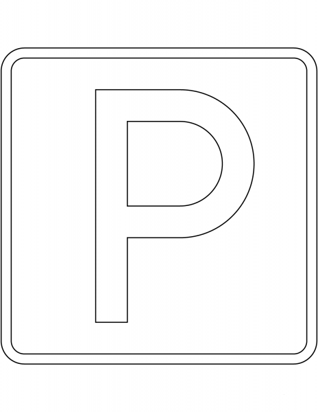 “Parking Place” Sign in Russia coloring page image