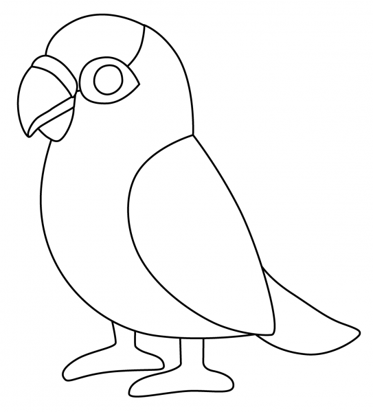 Parrot Emoji coloring page image
