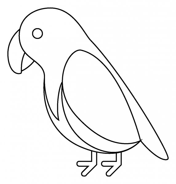 Parrot Emoji coloring page image