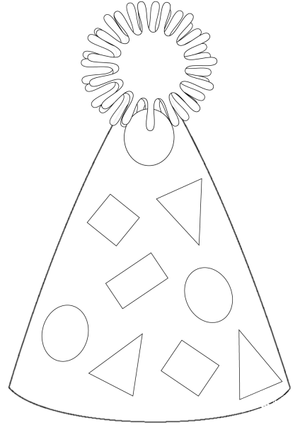 Party Hat coloring page image