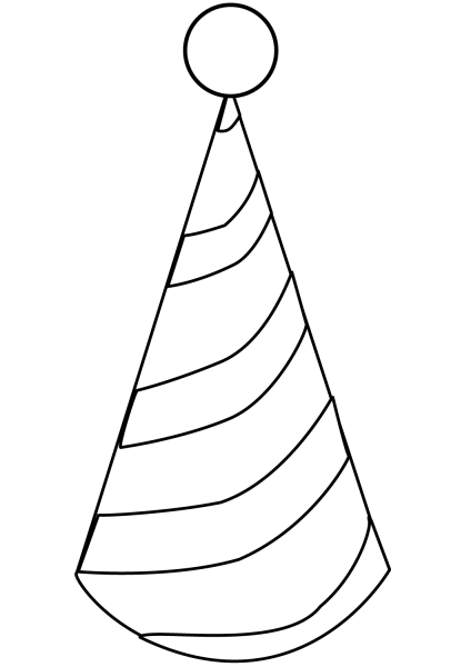 Party Hat coloring page image