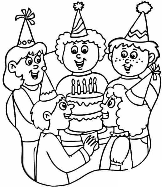 Party Hats coloring page image