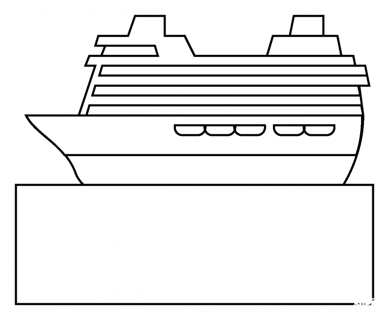 Passenger Ship Emoji coloring page - ColouringPages